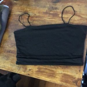 Black silk tank medium
